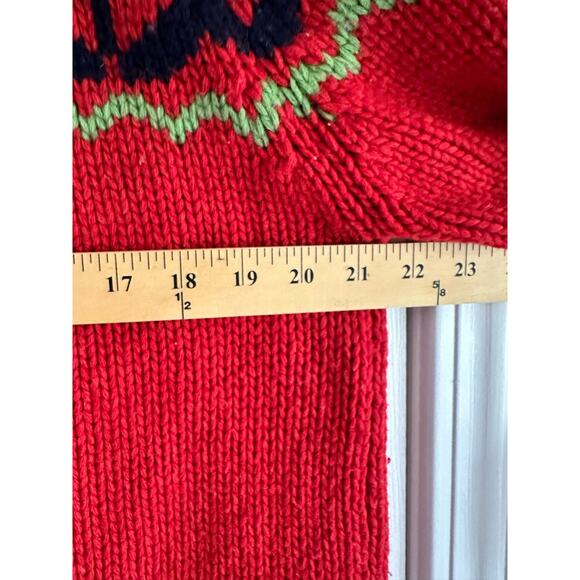 Abercrombie & Fitch y2k Red Wool Christmas Sweater Men’s Size XL - Picture 6 of 7